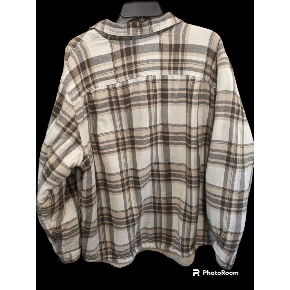 Wrangler Mens Long Sleeve Button Up Plaid Shirt Large-XL Pile Lined - Picture 2 of 5